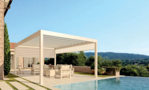 piscine avec pergola bioclimatique magnifique